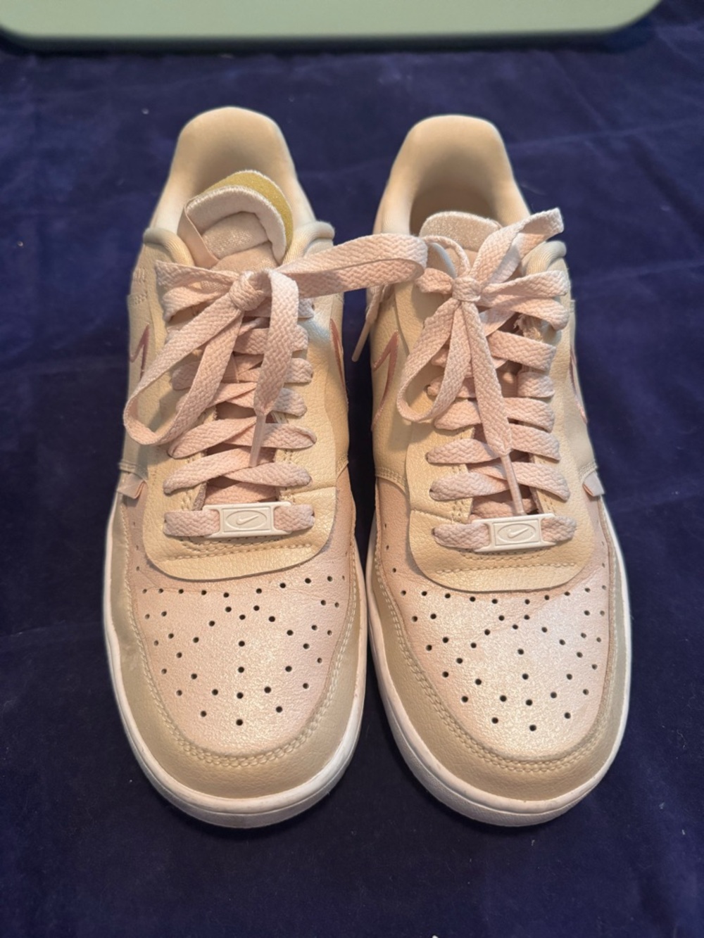 Nike Air Force Ones-Rose Gold Women’s Sz 9, worn briefly twice
